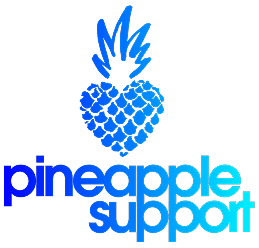 Stylized blue pineapple emblem